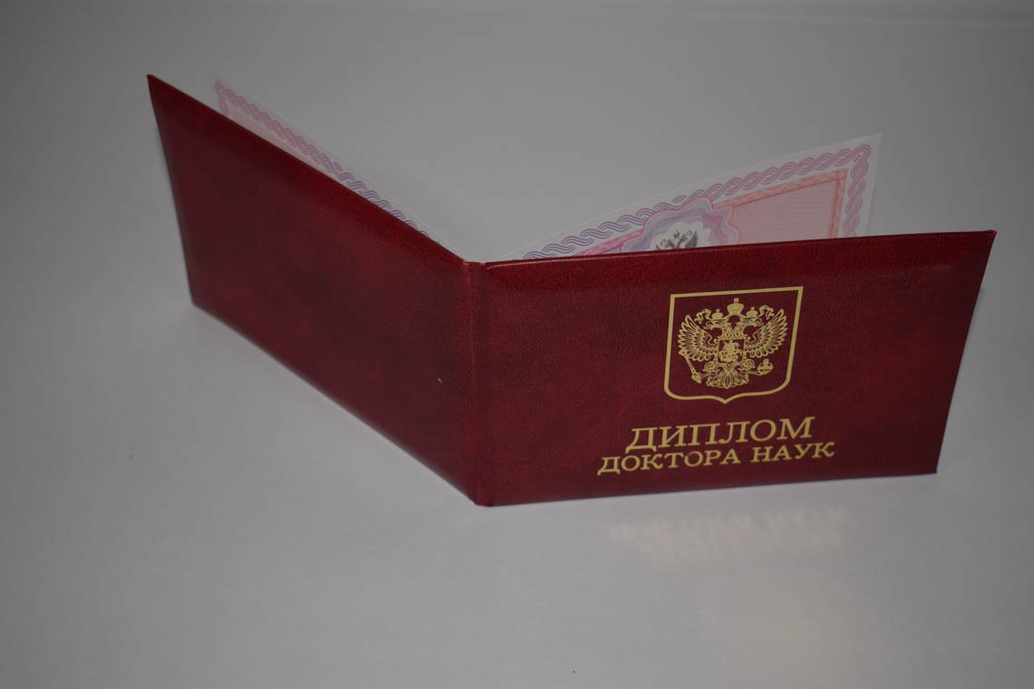 Диплом Доктора Наук 2013-2025 в Октябрьском корка
