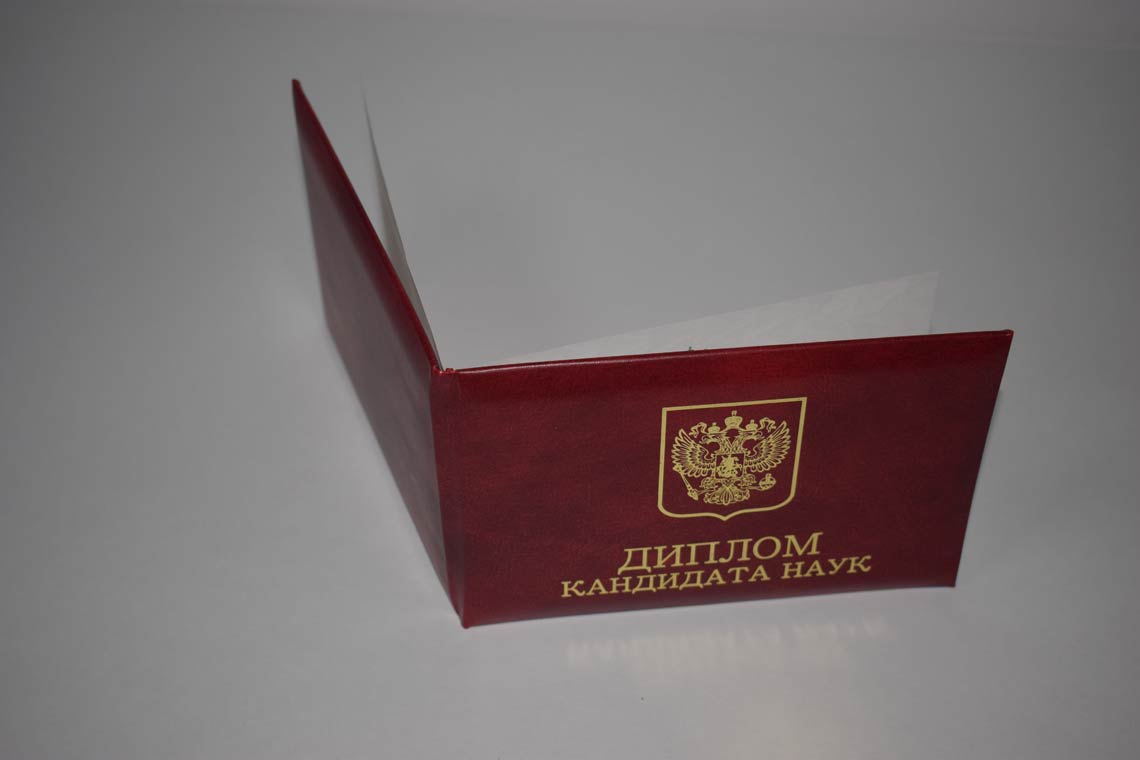 Диплом Кандидата Наук 2001-2012 в Октябрьском корка